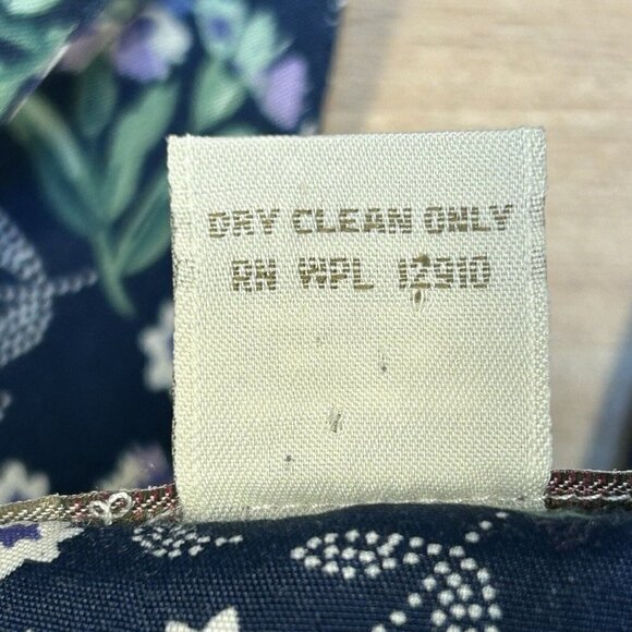 Katy D Dress Womens 14/16 Jumper Dress Pockets 90s Floral Blue Purple Midi Dress - Picture 5 of 9